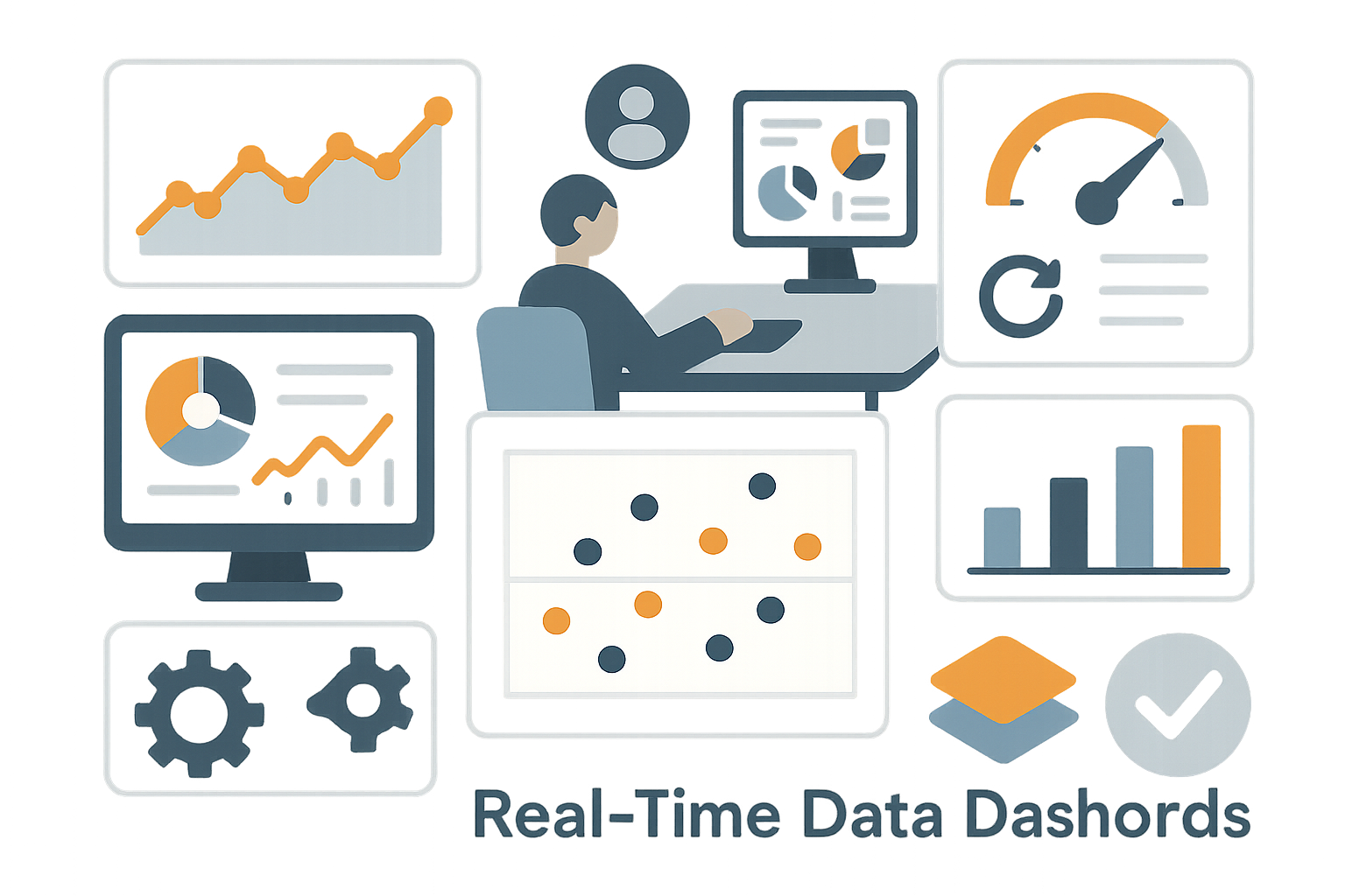Real-Time Data Dashboards: A Practical Guide for Owners infographic